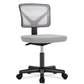 JHK Mesh with Lumbar Support Armless Office Chair Low Back with Wheels Adjustable Height 360° Rolling Swivel Computer Chair
